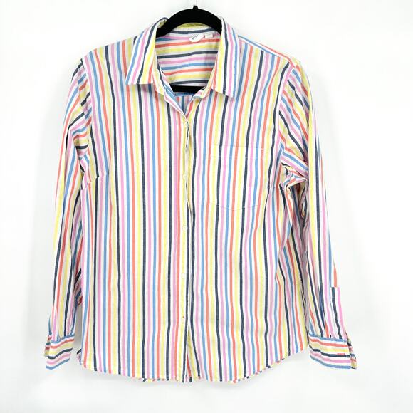 GAP Tops - GAP Multicolor Big Stripes Button Up Shirt Women’s Size Large